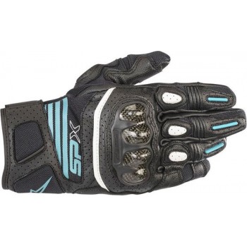 Alpinestars Stella SP X Air Carbon V2 Black Teal Motorcycle Gloves L