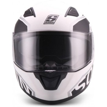 SOXON ST-1000 RACE integraal helm, motorhelm, scooterhelm ECE keurmerk, Wit, S hoofdomtrek 55-56cm
