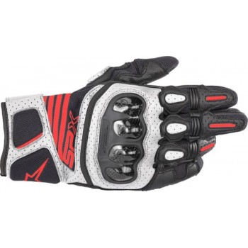 Alpinestars SP X Air Carbon V2 Black White Red Fluo Motorcycle Gloves XL