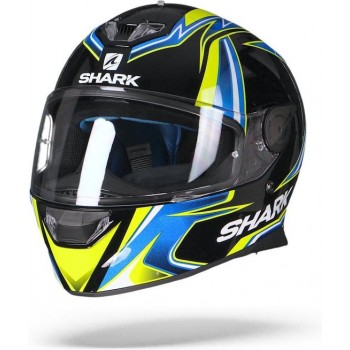 Shark Skwal 2 2019 Sykes KBY Zwart Blauw Geel Integraalhelm - Motorhelm -  Maat XL