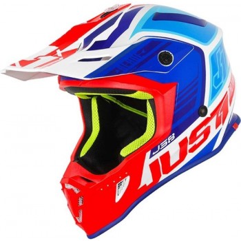Just1 J38 Crosshelm Blade Blue/Red/White Gloss-XS