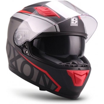 SOXON ST-1000 integraal helm, motorhelm, scooterhelm ECE keurmerk, Rood, L hoofdomtrek 59-60cm