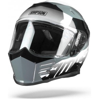 Simpson Venom Army Zwart Grijs Integraalhelm - Motorhelm - Maat XS