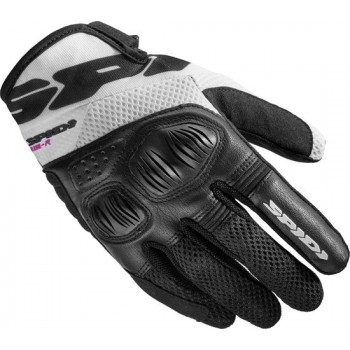 Spidi Flash-R Evo Lady Black White Motorcycle Gloves L