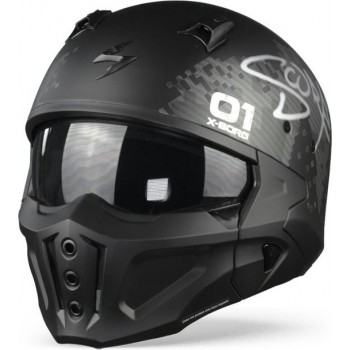 Scorpion Covert-X XBorg Matt Black Silver Jet Helmet L
