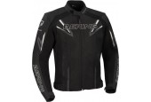 Bering Skope Black Grey Leather Motorcycle Jacket M