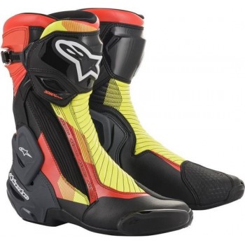Alpinestars SMX Plus V2 Black Red Fluo Yellow Fluo Gray Motorcycle Boots 40
