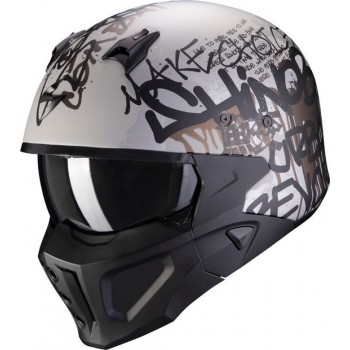 Scorpion Covert-X Wall Matt Silver Black Jet Helmet M