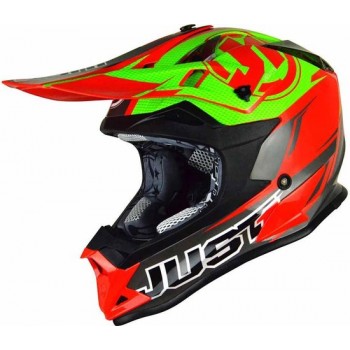 JUST1 Helmet J32 PRO Rave Red-Lime 58-M