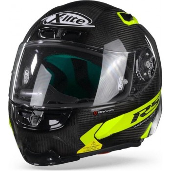 X-Lite X-803 RS Ultra Carbon Hot Lap 16 Carbon Black Yellow Full Face Helmet 2XL