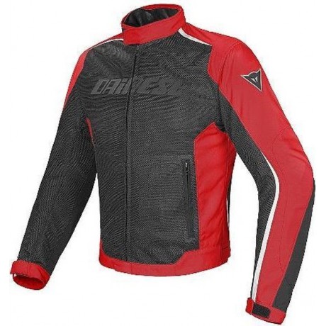 Dainese Hydra Flux D-Dry Black Red White Textile Motorcycle Jacket 46