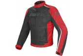 Dainese Hydra Flux D-Dry Black Red White Textile Motorcycle Jacket 46