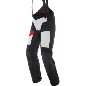 Dainese D-Explorer 2 Gore-Tex Glacier Gray Lava Red Black Textile Motorcycle Pants 50