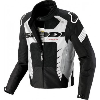 Spidi Warrior Net 2 Black White Textile Motorcycle Jacket L