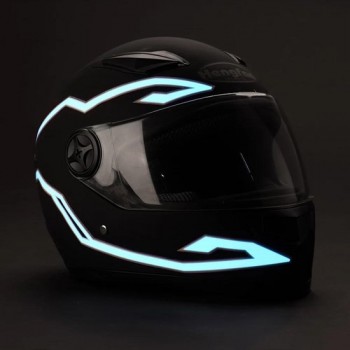 Motorhelm ledstrip Blauw | Scooter helm licht | Motor helm licht | brommer helm licht | Scooter Accesoires |