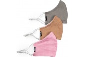 Reeva mondkapjes - mondmasker - set van 3 (roze, grijs, beige)