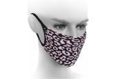 FIORE mondmasker panther print in de kleur zwart/roze niet medisch herbruikbaar