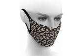 FIORE mondmasker panterprint zwart/nude niet medisch herbruikbaar