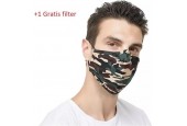 OV-Mask Bruin | Wasbaar Mondkapje met filter | +1 gratis filter | Mondkapjes verstelbaar bruin camouflage mondmasker