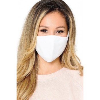 Premium kwaliteit katoen mondkapje - mondmasker - gezichtsmasker | herbruikbaar / Wasbaar | Wit - AWR