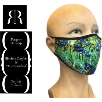 Robin Ruth© Deluxe Mondkapjes Wasbaar - Niet Medische Mondmasker - Topkwaliteit Herbruikbaar Irissen