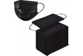 100 stuks - Wegwerp 3-laags gezichtsmaskers, hoge filtreerbaarheid, geschikt voor de gevoelige huid (zwart)