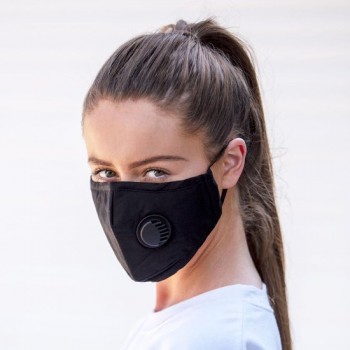 Premium kwaliteit katoen mondkapje - mondmasker - gezichtsmasker | Herbruikbaar / Wasbaar | Zwart met filter