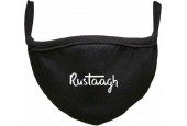 Rustaagh mondkapje - gezichtsmasker - wasbaar - niet medisch - zwart - tekst - bedrukt
