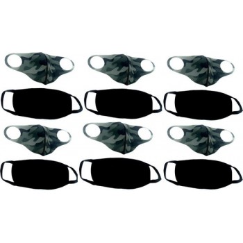 Pakket - Mondkapje - Set van 12 - Wasbaar mondkapje - Herbruikbaar mondkapje - Katoen - Print - Stof - Mask