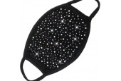 Luxe Mondkapje- Zwart- Multi strass- Niet medische- Wasbaar