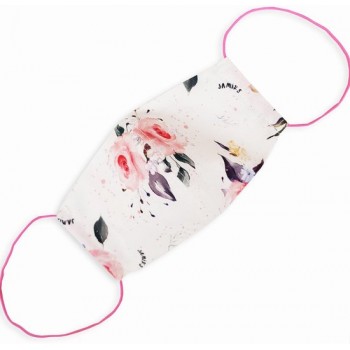 Mondkapje + 10 filters - rozen - kleuter - hoge kwaliteit - herbruikbaar en wasbaar katoenen mondmasker met elastiek