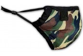 Uitwasbaar mondkapje verstelbaar mondkapje camouflage/leger