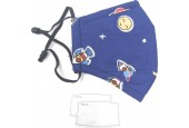 VMCA Kinderen Mondkapje Wasbaar Mondmasker Herbruikbaar Mask 2 Filter - Donkerblauw