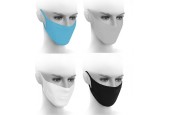 Herbruikbare Wasbare mondmasker mondkapje in 4 kleuren met Oeko-Tex Standard 100 label 4 stuks Grijs Wit Blauw Zwart