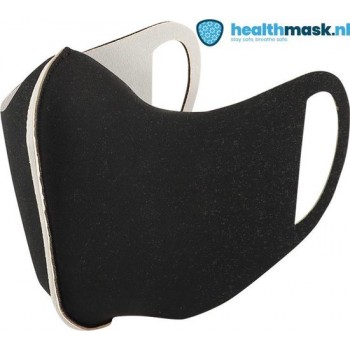 Wasbaar Mondkapje Healthmask mondkapje Volwassen/Tiener Black/White. Handmade in Holland 3 laags neopreen wasbare Mondkapje.