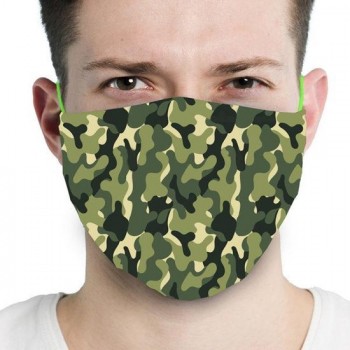 Mondkapje/Mondmasker Premium design 'Camouflage' met actieve antibacteriële zilvermembraan