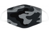 Mondmasker camouflage grijs - Large - met print