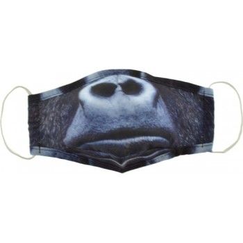 Mondkapje met Gorilla Print- Gorilla Facemask - Wasbaar - Fijne Pasvorm - Geschikt voor OV - Niet-Medisch + gratis houder