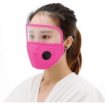 Mondkapje - inclusief gezichtsmasker met ventiel en filter - Roze - 1 stuks