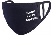 Black Lives Matter | BLM | bedrukt | logo | Zwart mondmasker van katoen, uitwasbaar & herbruikbaar. Geschikt voor OV