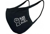 Black Lives Matter | BLM | Protest | bedrukt | logo | Zwart mondmasker van katoen, uitwasbaar & herbruikbaar. Geschikt voor OV