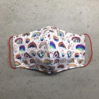 Mondkapje met print - Herbruikbaar/Wasbaar - Met filters - niet-medisch - Maat (Volwassen maat) - Regenboog