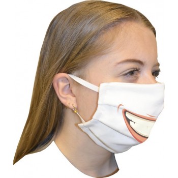 Mondmasker 100% Katoen Smile - Wasbaar - Mondkapjes - Mondkapje - Niet medisch - Filter toepasbaar