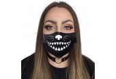 Twisted Apparel Masker Cat Mondkapje Zwart