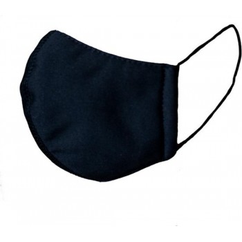 Wasbare mondkapjes - Zwart - 5 stuks - Maat M - 3 laags - Ergonomische Pasvorm