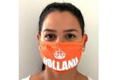 Oranje "HOLLAND" mondkapje van katoen en wasbaar