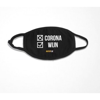 X Corona ✔ Wijn - Facemask - Zwart