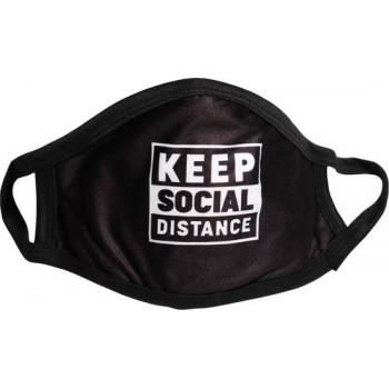Keep Social Distance | Maat L (volwassenen) | Mondkapje met tekst| Wasbaar | Niet-Medisch | Herbruikbaar