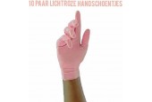 Licht Roze wegwerp handschoentjes - 10 paar
