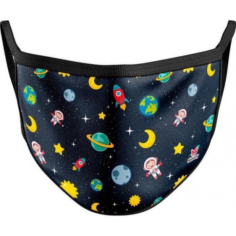 Space mondkapje voor kinderen - Wasbaar - Polyester